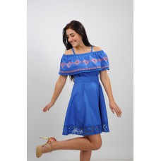 Embroidered dress "Snow in Summer"